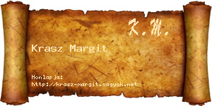 Krasz Margit névjegykártya
